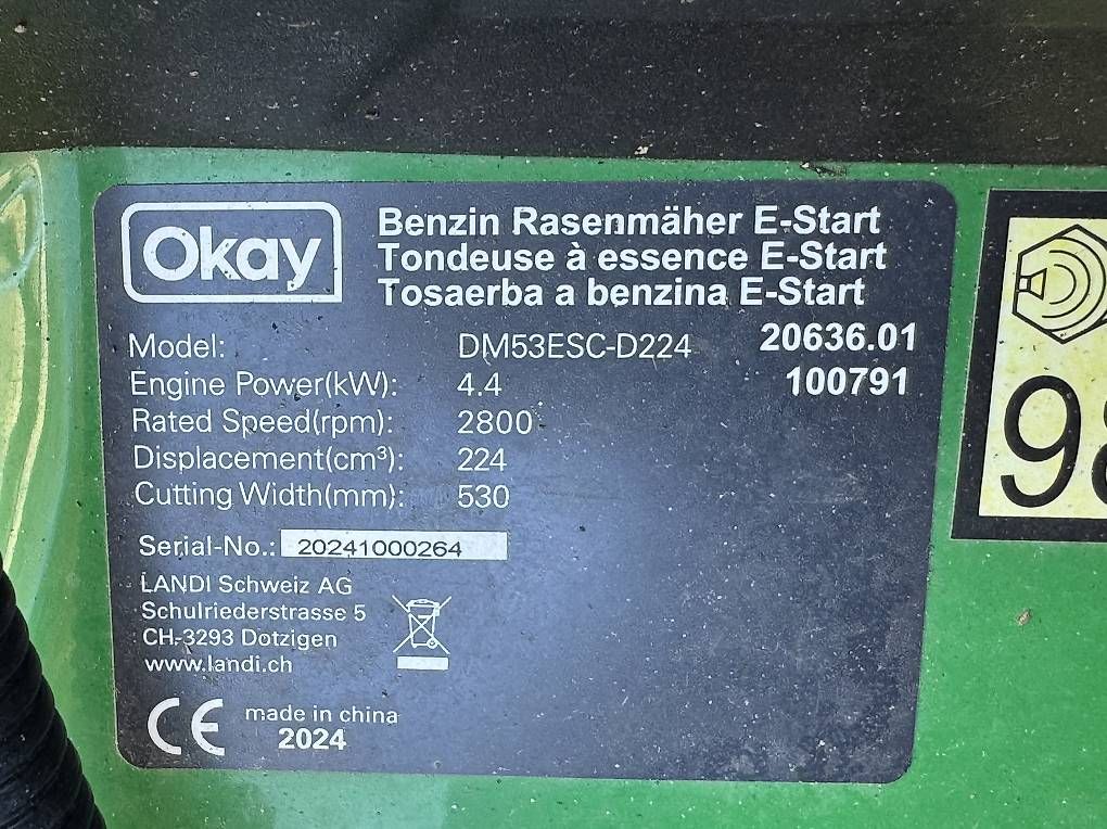 Tondeuses à gazon: Rasenmäher okay E Start – D'occasion à Rümligen par Mondliecht90