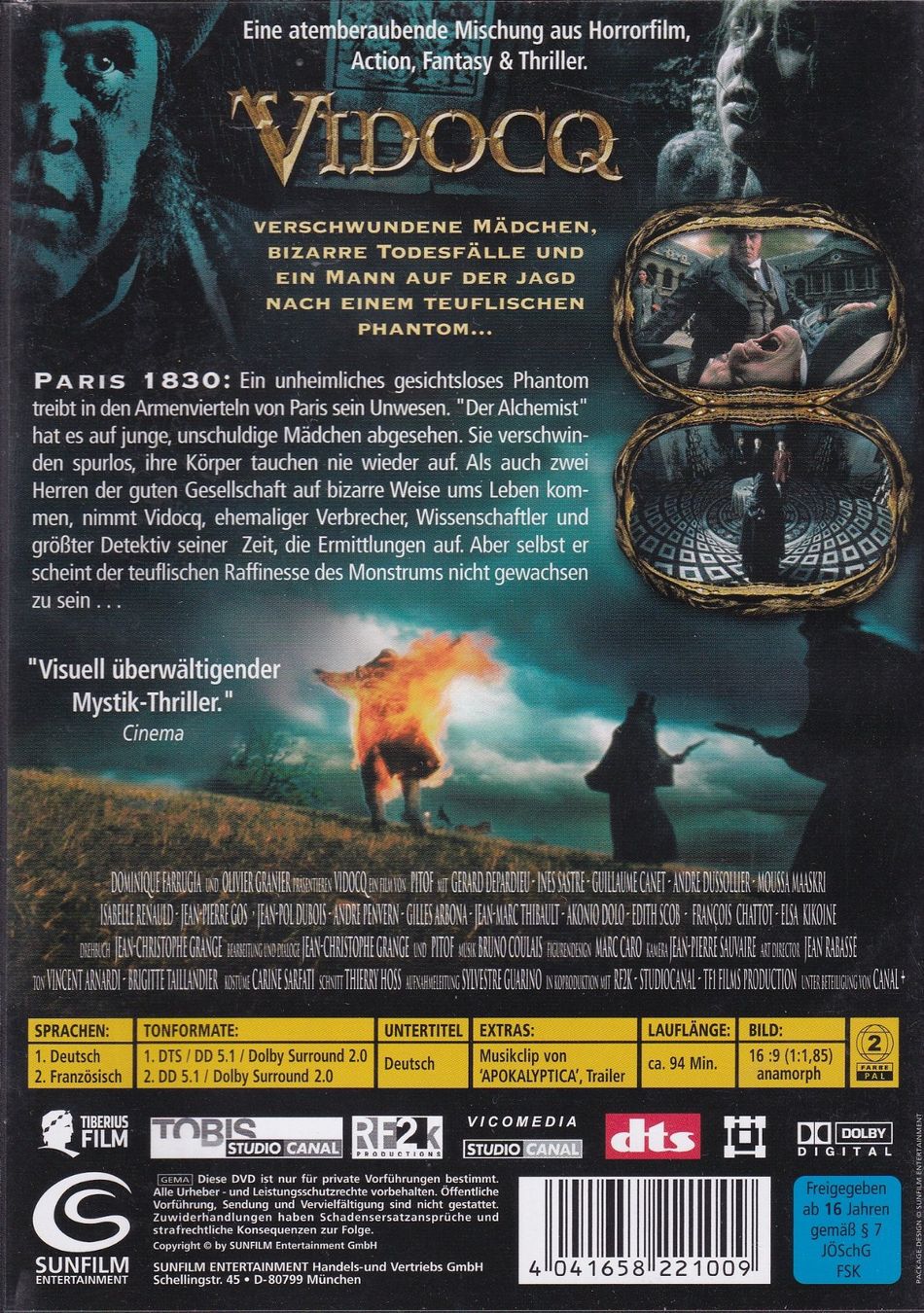 Tutti i DVDs: DVD ab Fr. 1.--, Vidocq – Usato da Lausen venduto da Mondeo10628 1
