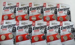 10 Blister Energizer CR2032 Lithium 3V, Ablaufdatum: 09.2032