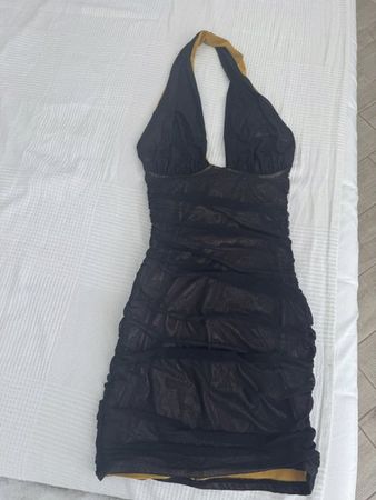 SEXY NECKHOLDER KLEID WIRKT ETWAS TRANSPARENT GR S - neu