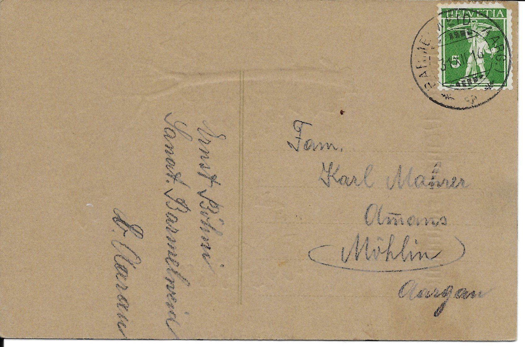 Cartoline postali: Ansichtskarte "Zum neuen Jahr" – Usato da Möhlin venduto da RoMe49 1