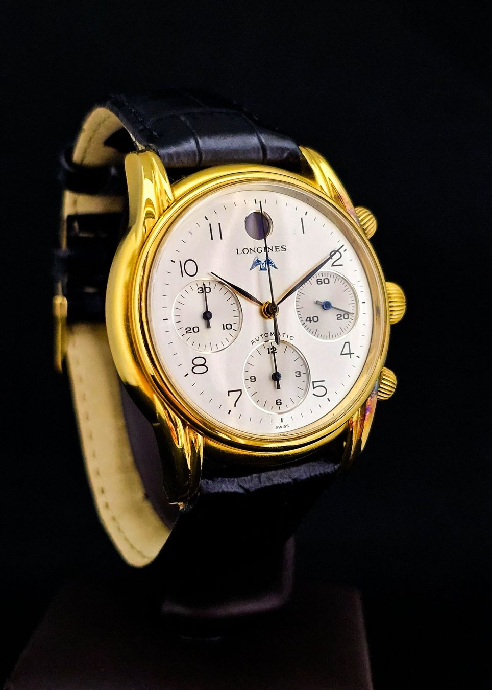 Longines Orologi: Longines Chronograph Vergoldet Verpackung+Garantie – Usato da Lugano venduto da R.Riccardo 1