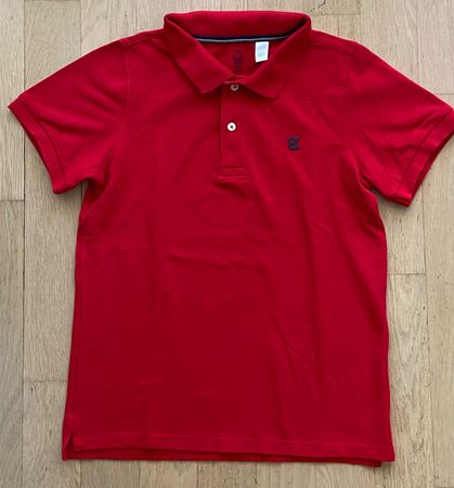 OKAÏDI Polo rouge 100% coton 140 NEUF