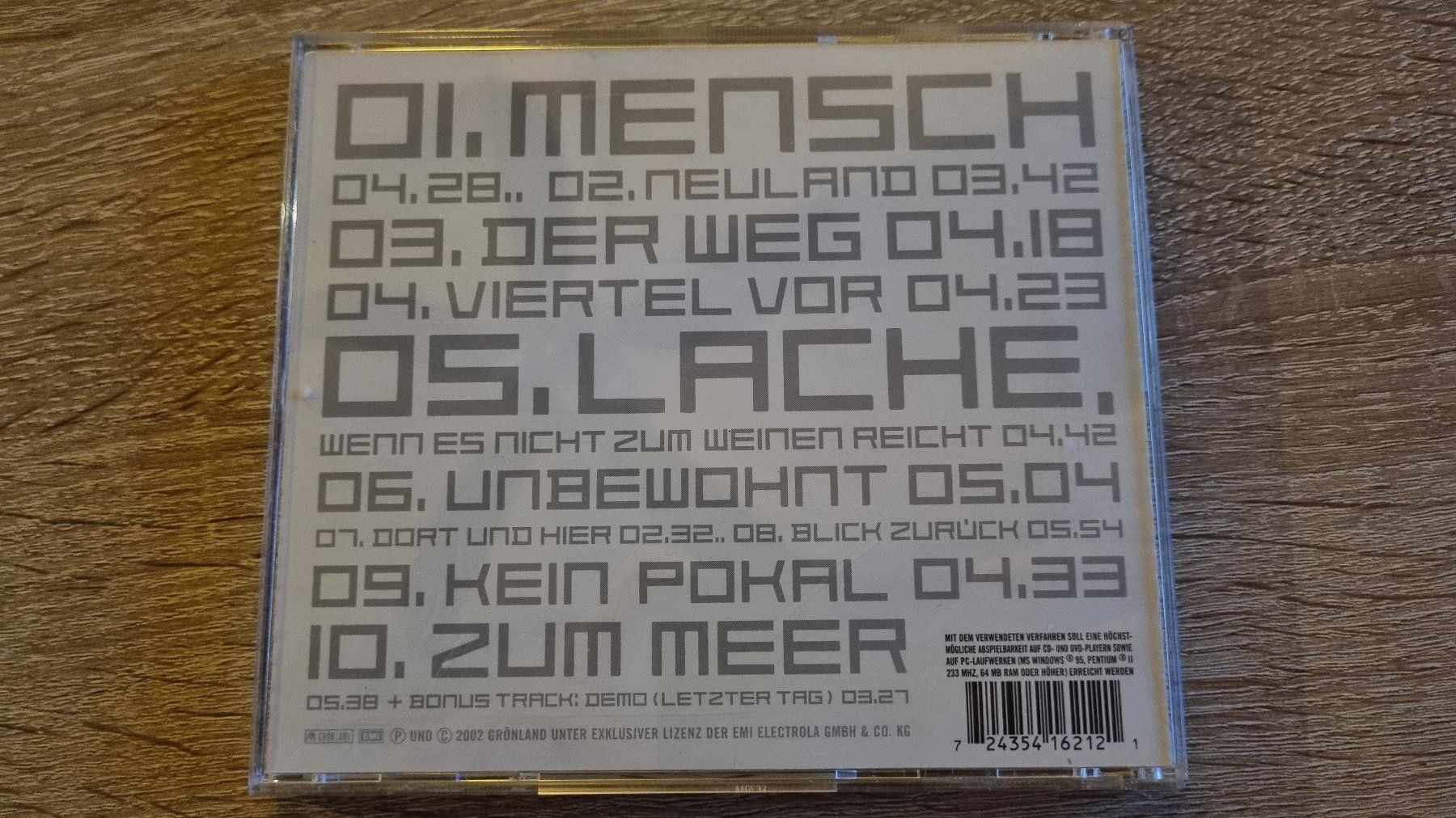 CDs: Herbert Grönemeyer - Mensch – Gebraucht aus Hagenbuch ZH von lecterr55 2