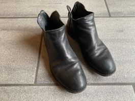 Mo Ma (Made in Italy) schwarze Echt-Leder Stiefeletten, 37.5