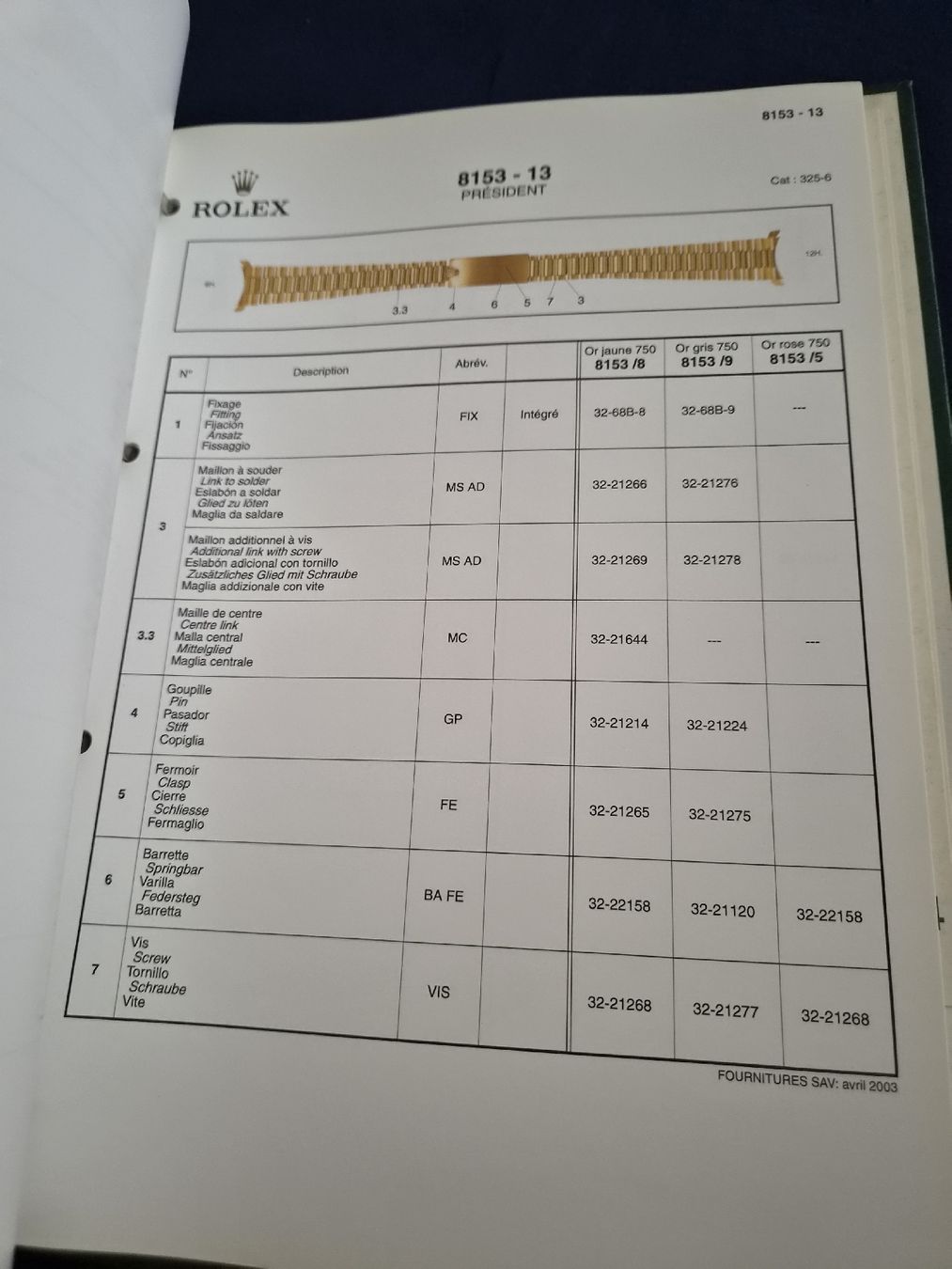 Libri: Rolex Ersatzband Katalog R8 2004 – Usato da Stäfa venduto da Brunati-Uhren 4