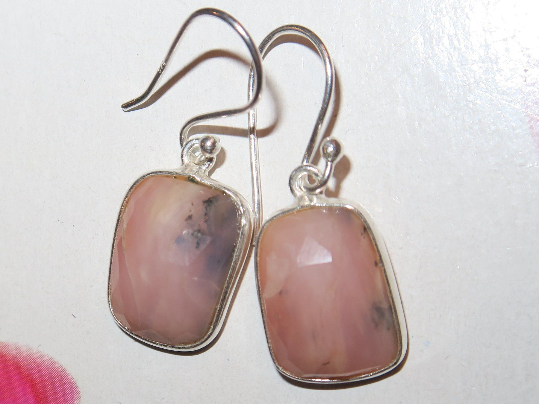 Orecchini pendenti & Orecchini a lobo: Ohrringe Pink OPAL 925 Silber – Nuovo e nell'imballaggio originale da Visp venduto da steinschmuckwelt