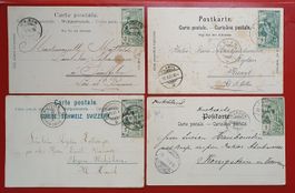 4 Ansichtskarte mit UPU-Frankatur