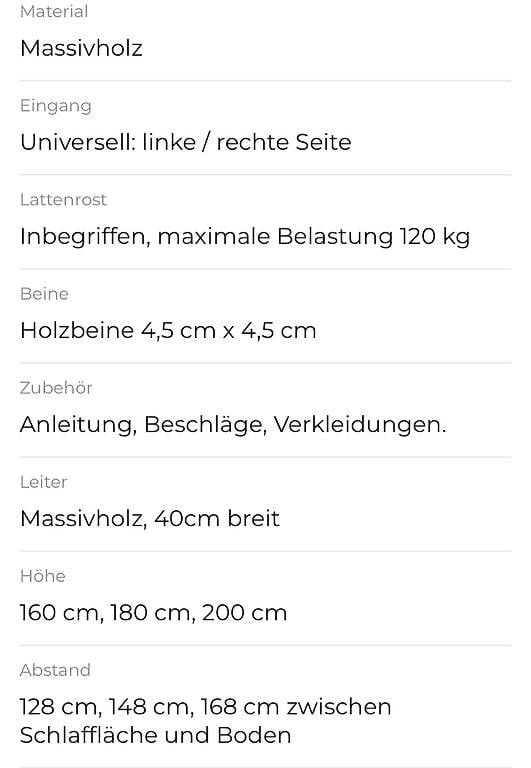 Letti: Lit mezzanine avec matelas – Usato da Neuchâtel venduto da jopro 6