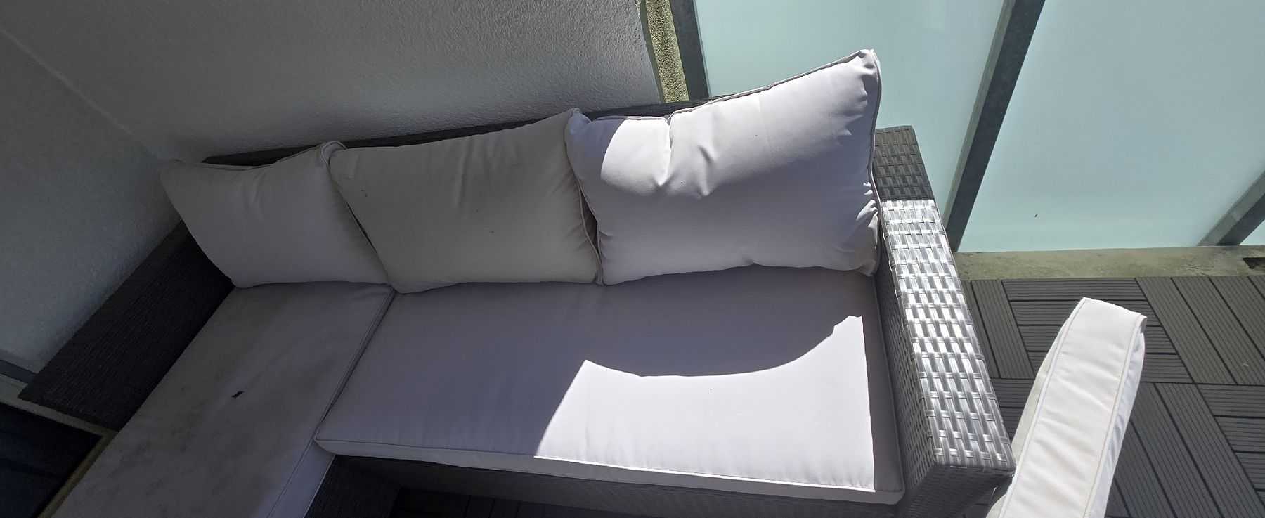 Divani: Lounge Set Rattanoptik mit Tisch gebraucht – Usato da Neuenhof venduto da archia 2