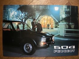 PEUGEOT 504 Prospekt 1971 MY 1972 brochure catalogue en fr.