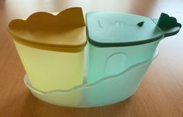 2 Tupperware Krüglein à 350ml plus Ständer dazu