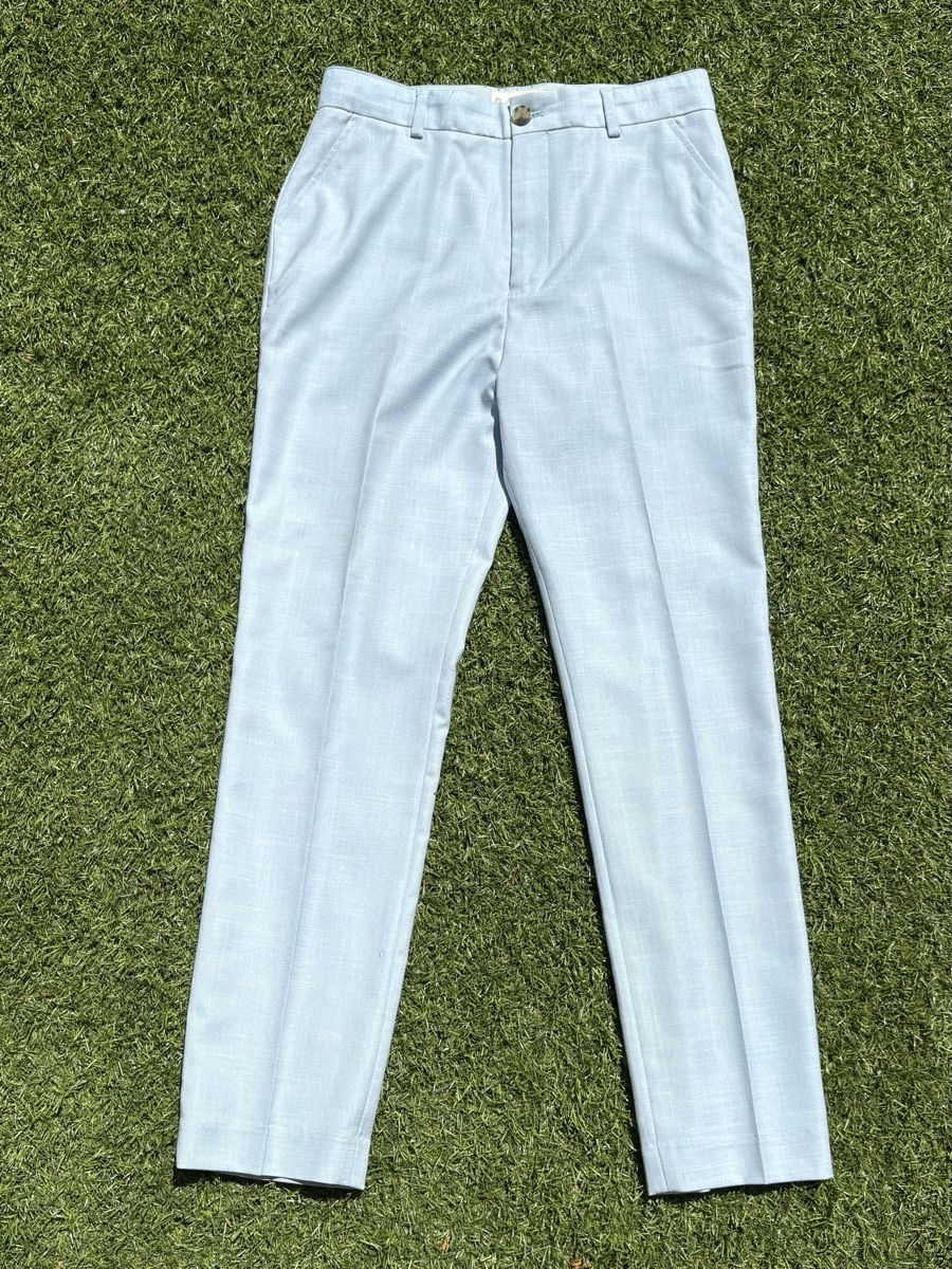 Pantaloni: Hellblaue neuwertige edle Leinenhose Gr. 158 – Nuovo (secondo la descrizione) da Schindellegi venduto da hippopotta