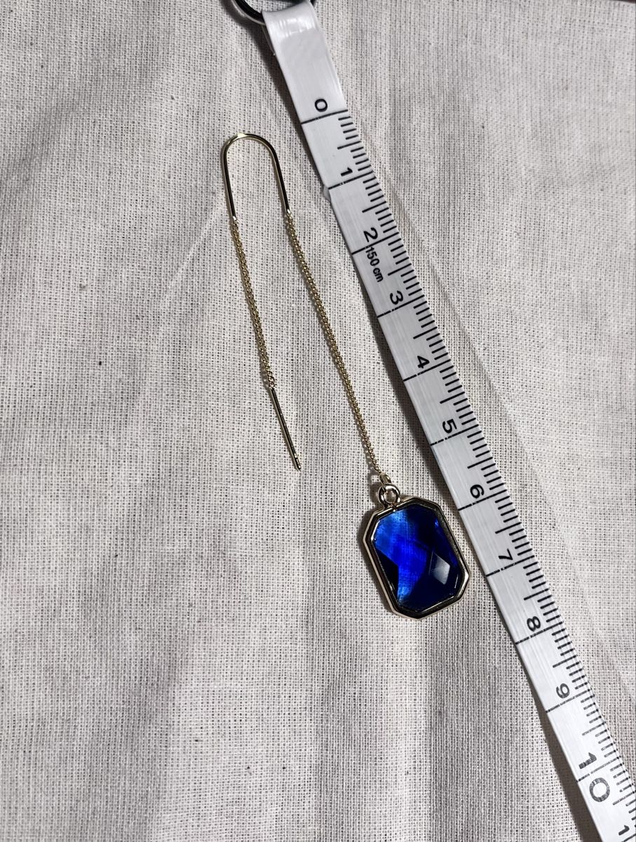 Ohrringe & -stecker: Boucles d’oreilles plaqué or et cabochon saphir – Neu und originalverpackt aus Genève von ct_fqr8 1