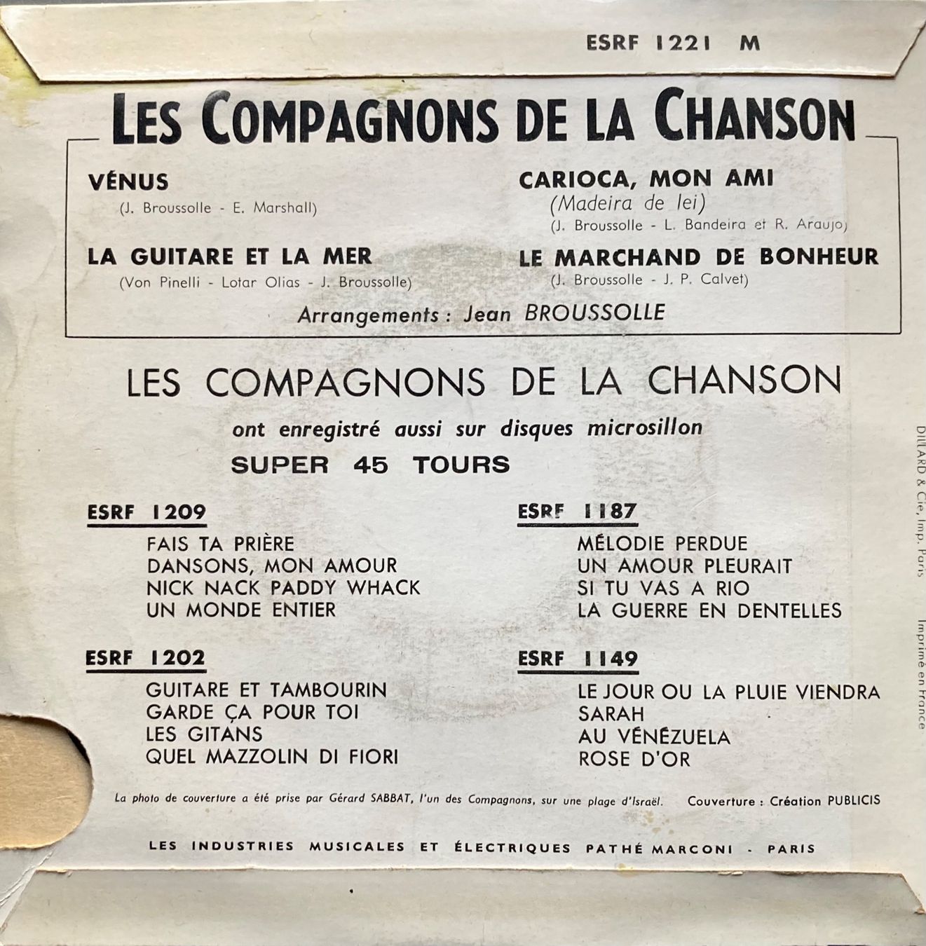 Dischi in vinile: LES COMPAGNONS DE LA CHANSON - VENUS – Usato da Poliez-Pittet venduto da Newtown-Records 1