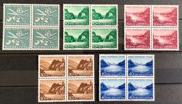 1956  Pro Patria Viererblock Satz Postfrisch **