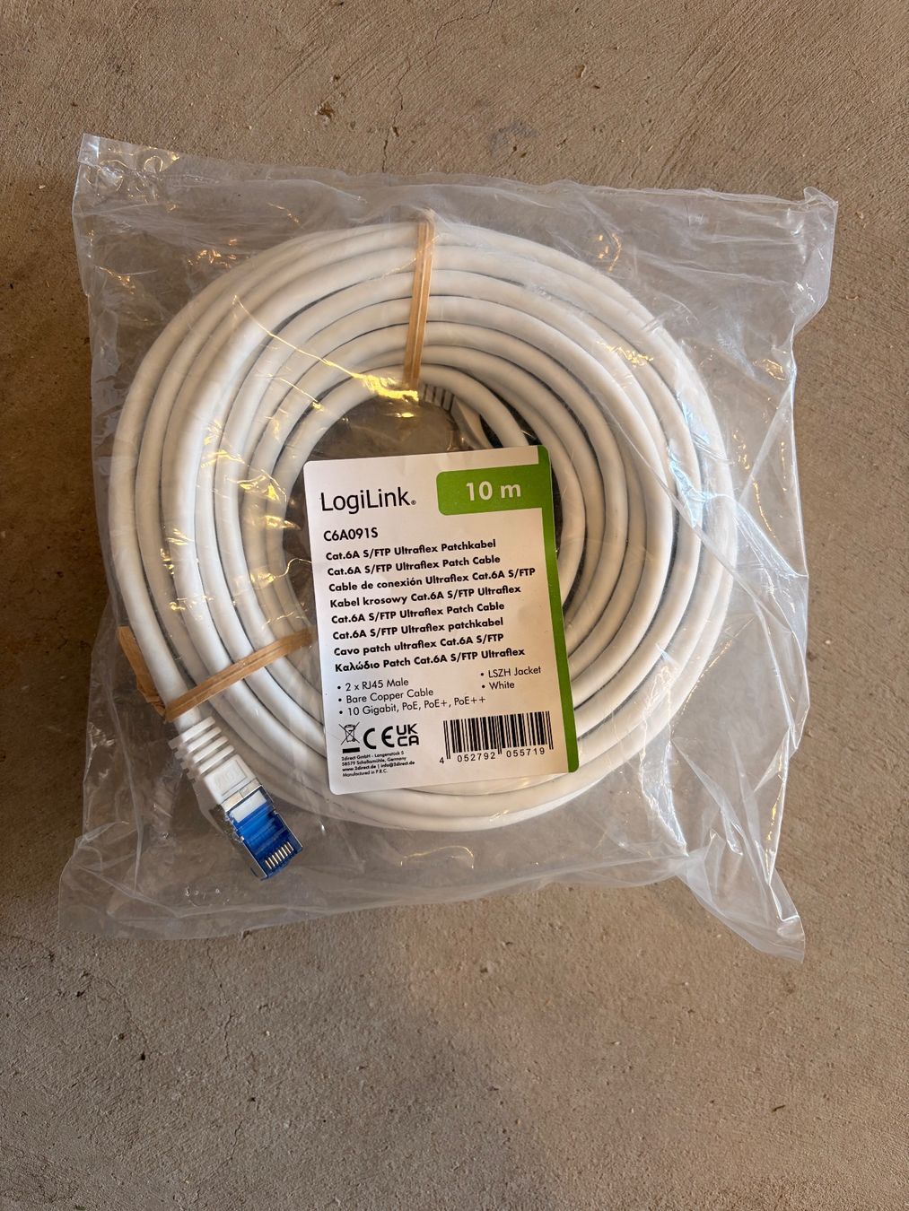 Cavi: Patch RJ45 LogiLink Cat. 6A 10 mètres – Nuovo e nell'imballaggio originale da Erde venduto da Ricardoannonce