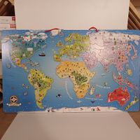 Puzzle du monde en bois,éducatif et amusant pour enfants!