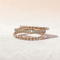 Edelstahl  Ring Set Grösse 54