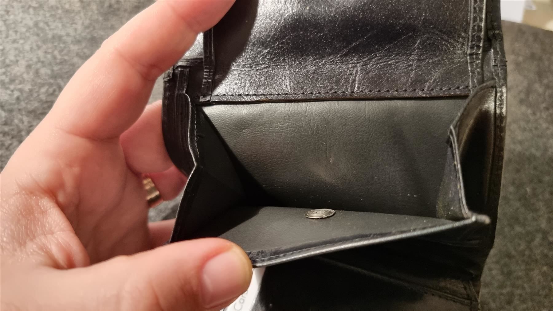 Brieftaschen: Portemonnaie aus Leder schwarz – Neu (gemäss Beschreibung) aus Rebstein von James-Dean 4