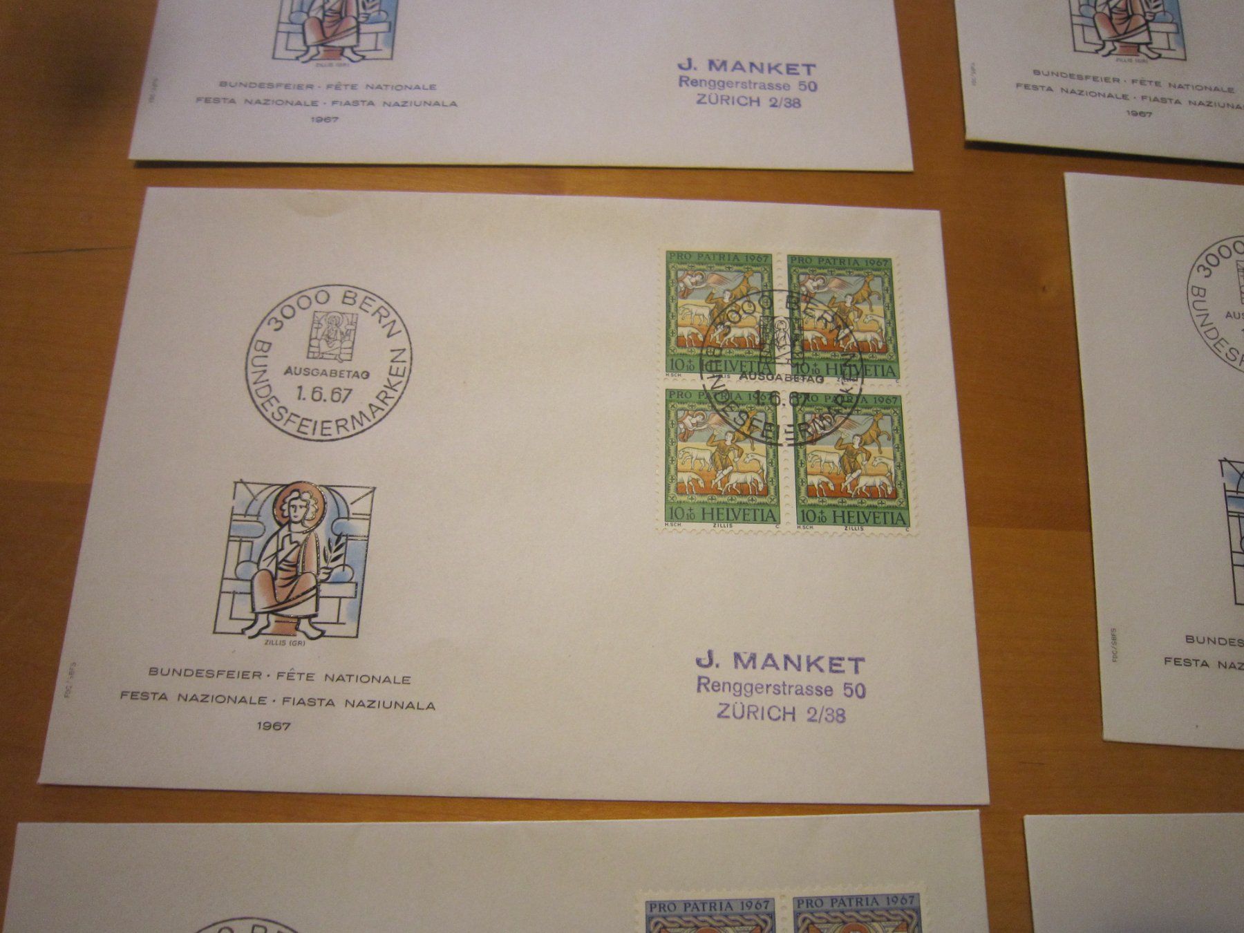 Tutti i francobolli: PP 1967 FDC Serie und 4er – Usato da Gordola venduto da Polentaefung 4