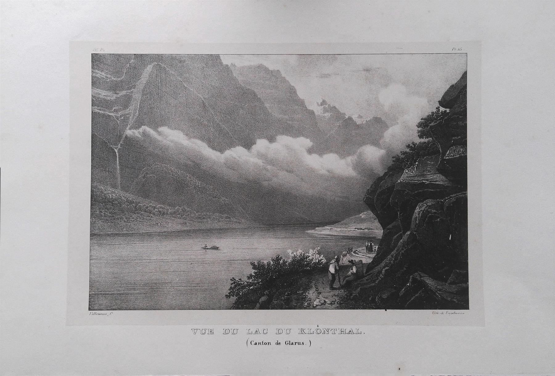 Gravures: Klöntal Glarus  Litho von Engelmann – D'occasion à Rafz par Helvet32