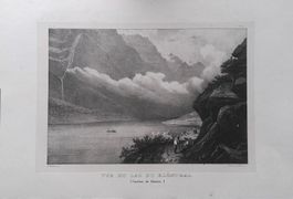 Klöntal Glarus  Litho von Engelmann