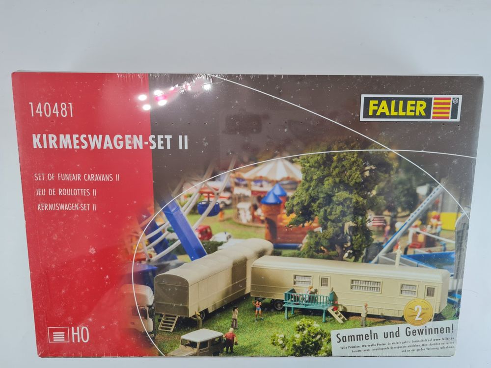 2 Roulottes de forains-HO 1/87-FALLER 140481 modelisme