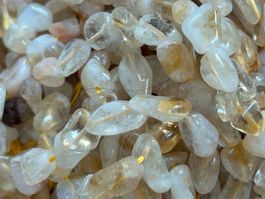 Strang echte citrine light color Nuggets 6-8 mm