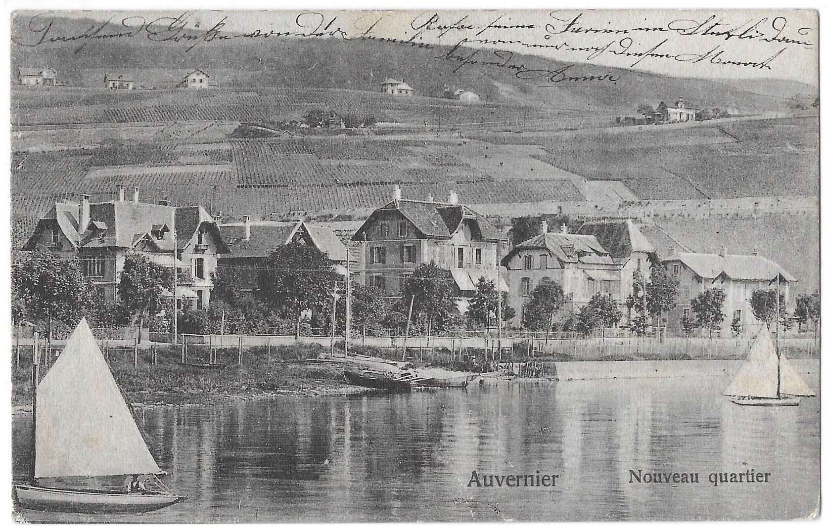 Cartoline postali: Auvernier Nouveau Quartier – Usato da Olten venduto da clotaldi