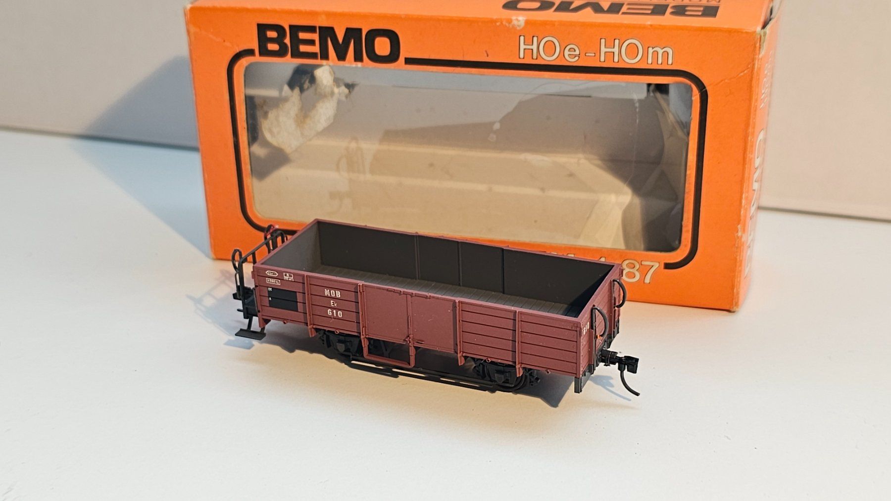 Bemo Modellini di ferrovie: BEMO - MOB offener Güterwagen Ek 610 – Usato da Matten b. Interl venduto da Rami_652 1