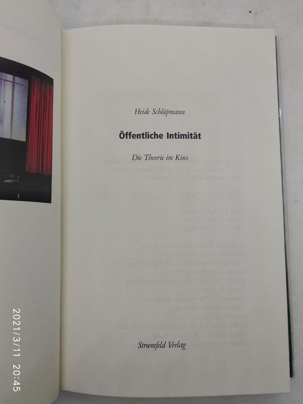 Libri: FILMTHEORIE - HEIDE SCHLÜPMANN – Usato da Goldach venduto da Gaip 6