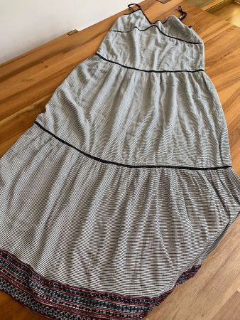 TOMMY HILFIGER mega Maxikleid mit Spaghetti Trägern Gr. S
