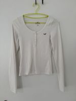 Hollister Damen gerippt weiss Langarmshirt Grösse XXS 