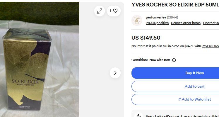 Yves Rocher Profumi & Eau de Toilette: Yves Rocher So Elixir EDP GOLD Limited Edition 50ml – Usato da Collonges venduto da arashee 3