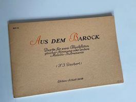 Notenheft mit Duetten für Blockflöte