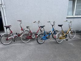 Klappvelo  70er Jahre  / 4Stk. / 3-Gang-Schaltung