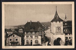 Sempach, Stadttor u. Strasse aus der Vog