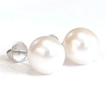 Akoya-Perlohrstecker, weiss, 750 Weissgold, 8-8.5mm, 550 CHF
