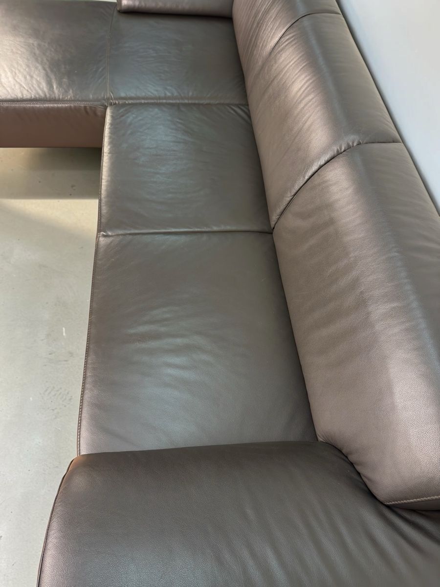 Divani: Ecksofa aus echtem Rindsleder, tabakbraun – Usato da Bachenbülach venduto da Sofalab.swiss 3
