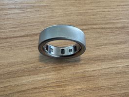 Oura Ring 4, brushed silver, size 10, mit Garantie