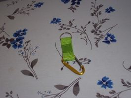 Schlüsselanhänger Karabiner hellgrün