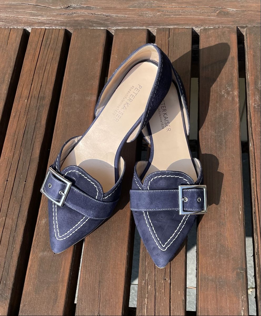Kaiser Scarpe da donna: NEU: Peter Kaiser Slipper blau – Nuovo (secondo la descrizione) da Oberlunkhofen venduto da Krambo