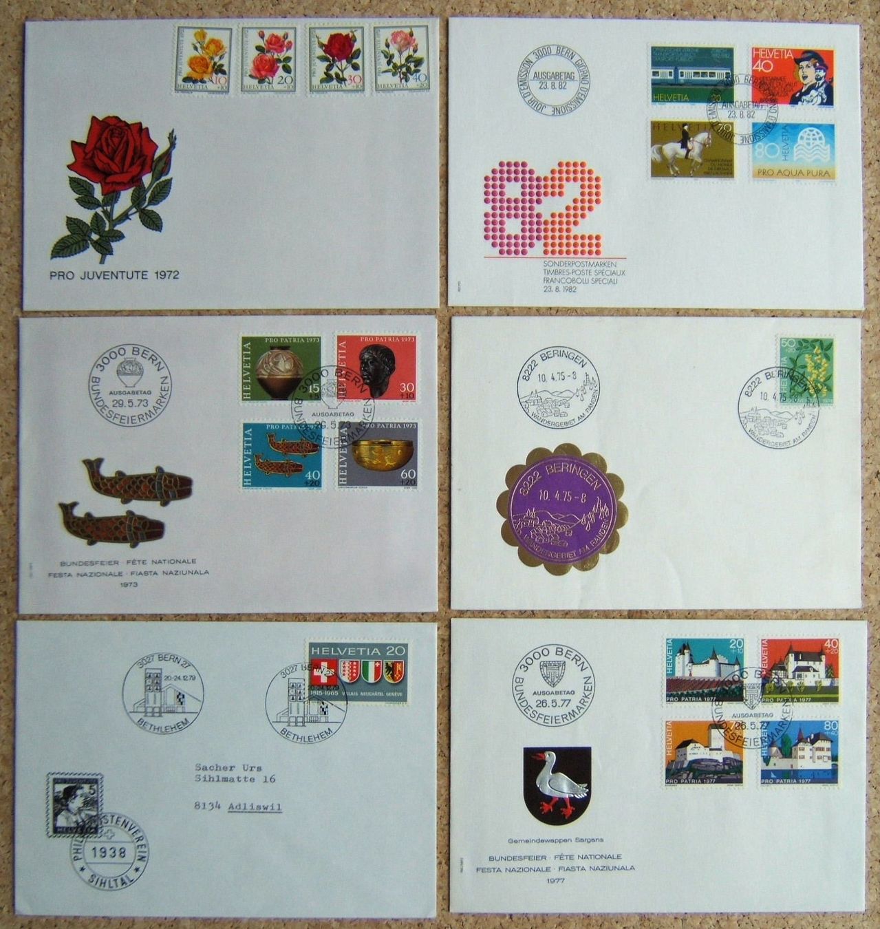 Tutti i francobolli: SCHWEIZ LOT FDC / BRIEFE 1965 - 2000 – Usato da Brunnen venduto da Nonne04 3