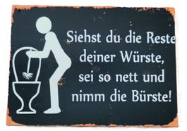 WC Bürste - Holzschild  (neu/OVP)