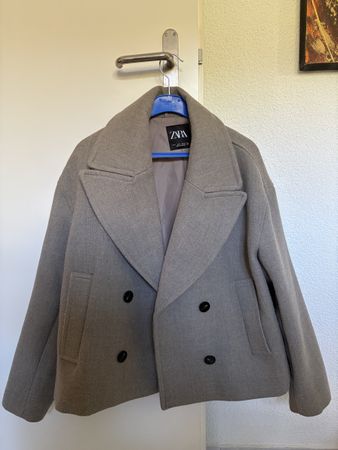 Zara Kurzmantel grau