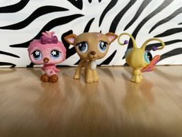 Lot de 3 figurines LPS Petshop Trio, Hasbro 2008!