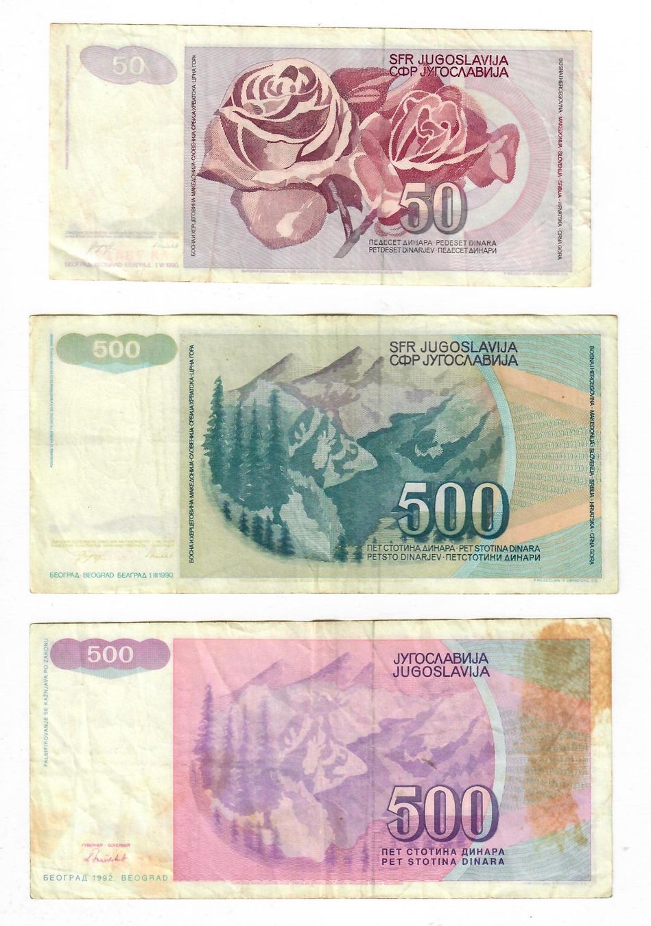 Banconote: Banknoten Jugoslawien – Usato da Landquart venduto da balboajimmy 1