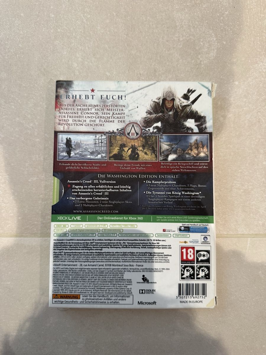 Giochi: Assassin’s Creed III Washington Edition – Usato da Däniken SO venduto da pet_hv5v 1
