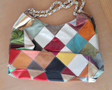 Umhängetasche Schultertasche Design Patchwork bunt gross